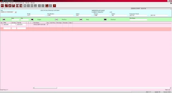 Mitsubish MMC ASA 10.2022 Spare Parts Catalog DVD 2