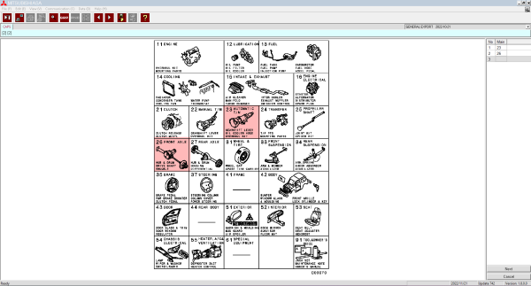 Mitsubishi ASA General Export 10.2022 Spare Parts Catalog Database 1
