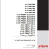 Steyr Agricultural Tractor 4115 6145 PROFI CLASSIC CVT Maintenance Manual 02.2020 DE