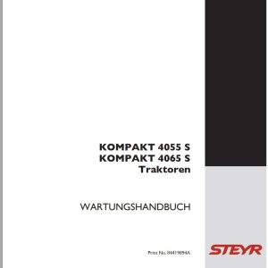 Steyr Agricultural Tractor Compact 4055S 4065S Maintenance Manual DE