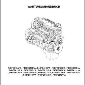 Steyr Agricultural Tractor F4DFE613A F4HFE613Y Maintenance Manual DE