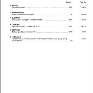 Steyr Agricultural Tractor M948 M958 M952 M953 Service Training Manual DE