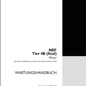 Steyr Agricultural Tractor NEF Tier 4B Final Maintenance Manual DE