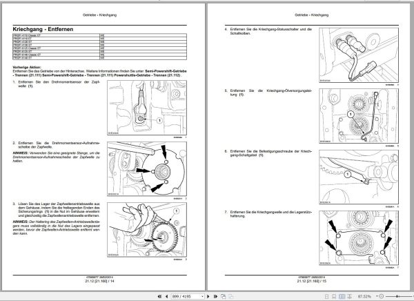Steyr Agricultural Tractor PROFI 4110 6140 ET PROFI CVT 4110 4130 Maintenance Manual DE 1