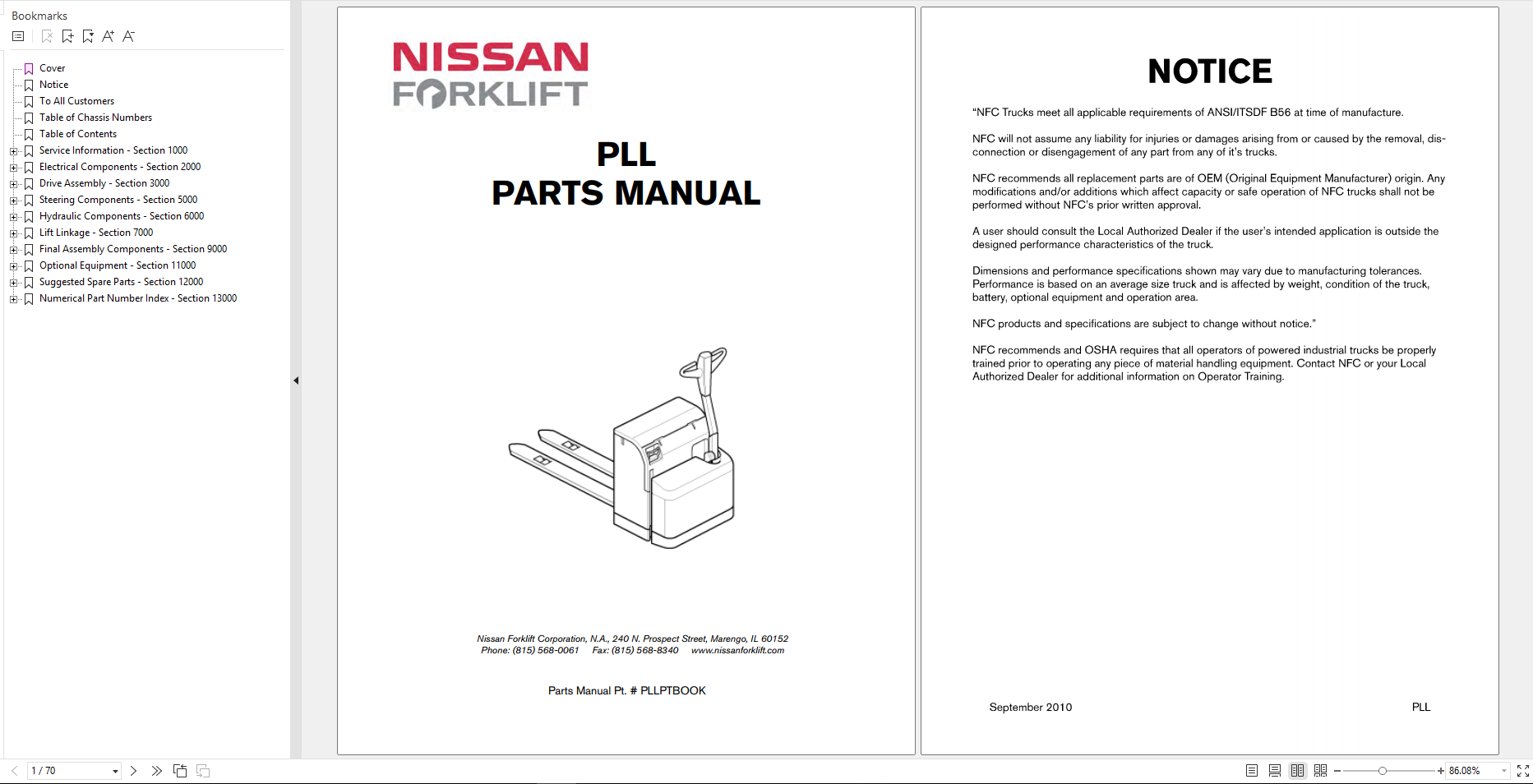 Unicarrier Forklift Truck 2.3GB PDF Parts Service Manuals DVD 4