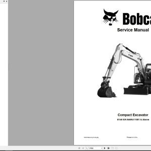 Bobcat Compact Excavator E145 Service Manual 7387076 2020