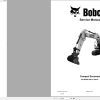 Bobcat Compact Excavator E165 Service Manual 7407615 2020