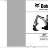 Bobcat Compact Excavator E17 Service Manual 7255011 2020