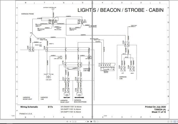 Bobcat Compact Excavator E17z Hydraulic and Electric Schematic 1