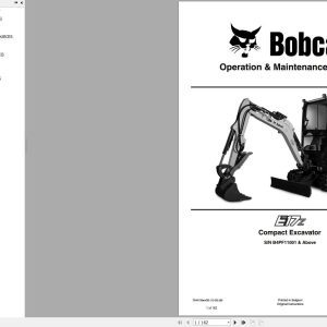 Bobcat Compact Excavator E17z Operation and Maintenance Manual 2020