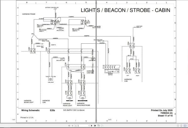Bobcat Compact Excavator E20z Hydraulic and Elecric Schematic 1