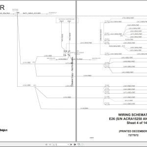 Bobcat Compact Excavator E26 Hydraulic and Electric Schematic