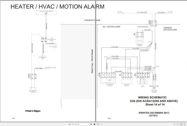 Bobcat Compact Excavator E26 Hydraulic and Electric Schematic 1