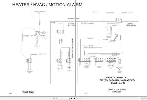 Bobcat Compact Excavator E27 Electric and Hydraulic Schematic 1