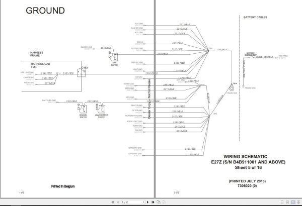 Bobcat Compact Excavator E27z Electric and Hydraulilc Schematic