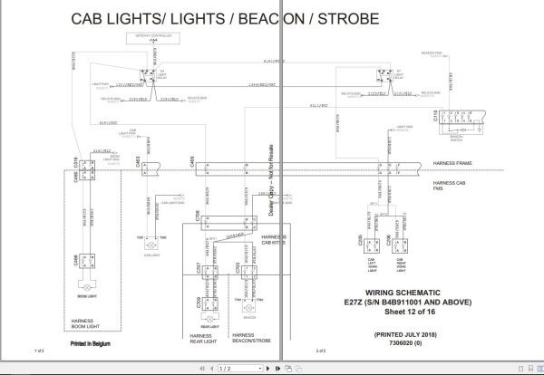 Bobcat Compact Excavator E27z Electric and Hydraulilc Schematic 1