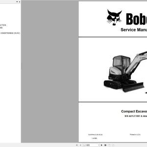 Bobcat Compact Excavator E32i Service Manual 7243979 2020