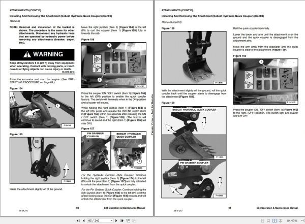 Bobcat Compact Excavator E34 Operation and Maintenance Manual 7323254 2020 1
