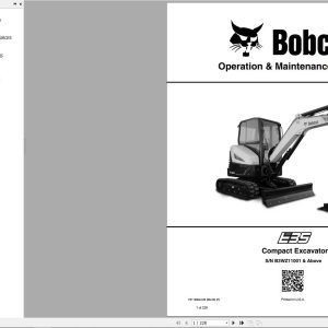 Bobcat Compact Excavator E35 Operation and Maintenance Manual 7311305 2020