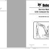 Bobcat Compact Excavator E35i Service Manual 6990761 2020