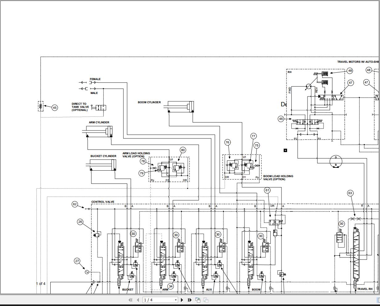 Bobcat Compact Excavator E35z Hydraulic Schematic