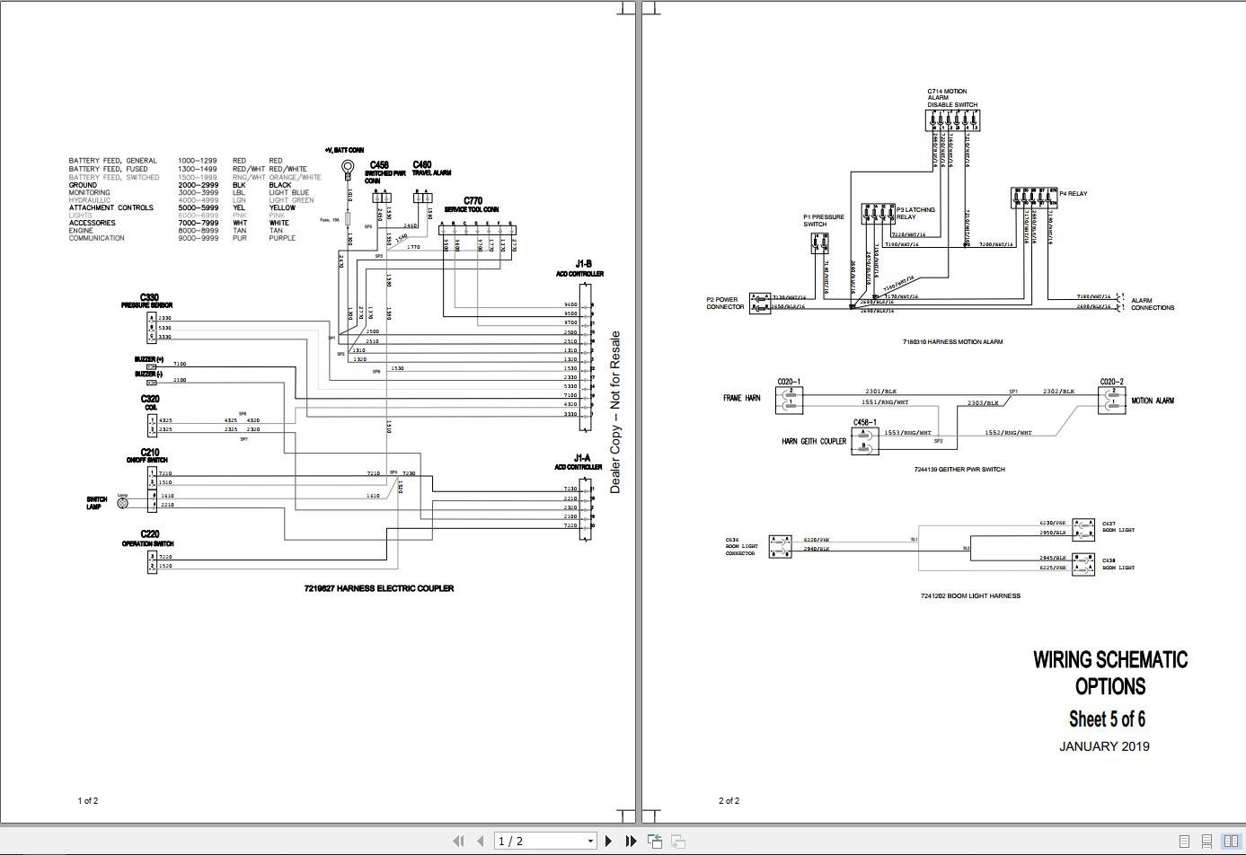 Bobcat Compact Excavator E42 Electric and Hydraulic Schematic