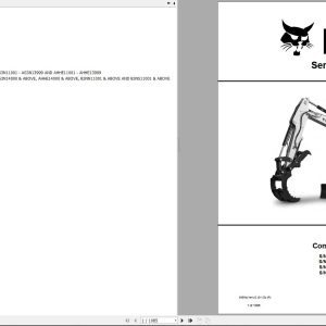 Bobcat Compact Excavator E50 Service Manual 2020