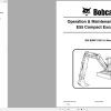 Bobcat Compact Excavator E55 Operation and Maintenance Manual 2020
