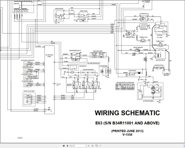 Bobcat Compact Excavator E63 Hydraulic and Electric Schematic 1