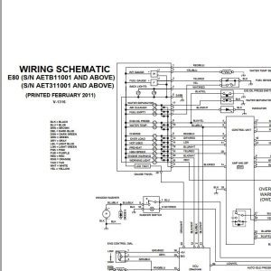 Bobcat Compact Excavator E80 Electric and Hydraulic Schematic