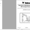 Bobcat Compact Excavator E85 Operation and Maintenance Manual 2020