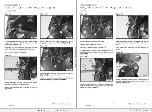 Bobcat Compact Excavator E85 Operation and Maintenance Manual 2020 1
