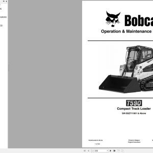Bobcat Compact Track Loader T590 Operation and Maintenance Manual 2020