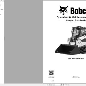 Bobcat Compact Track Loader T595 Operation and Maintenance Manual 7418334 2020