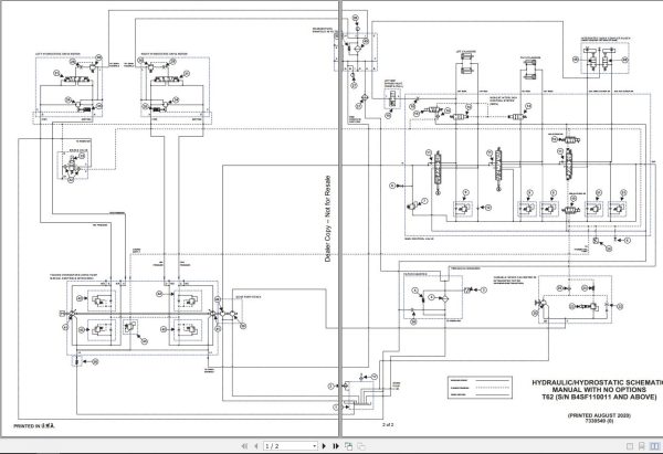 Bobcat Compact Track Loader T62 Electric and Hydraulic Schematic 1