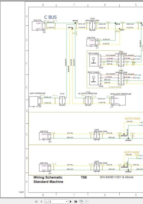 Bobcat Compact Track Loader T66 Hydraulic Electric Schematic