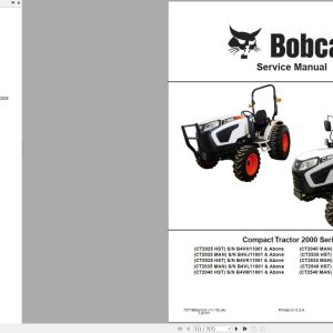 Bobcat Compact Tractor CT2025 CT2035 CT2040 CT2535 CT2540 Service Manual 7371865 2019
