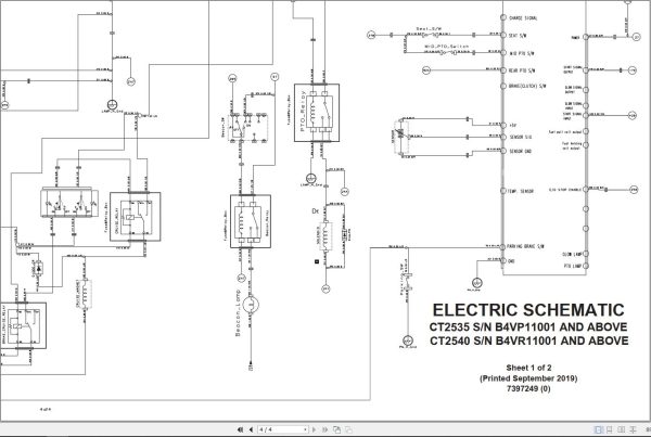 Bobcat Compact Tractor CT2535 CT2540 Electric Schematic 1