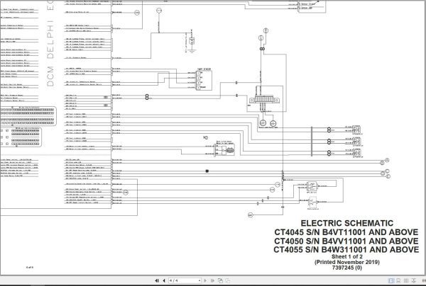 Bobcat Compact Tractor CT4045 CT4050 CT4055 Electric and Hydraulic Schematic 1