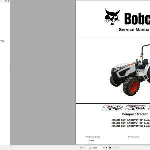 Bobcat Compact Tractor CT4045 CT4050 CT4055 Service Manual 7372753 2019