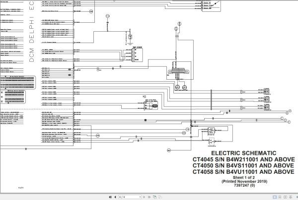 Bobcat Compact Tractor CT4045 CT4050 CT4058 Electric and Hydraulic Schematic 1