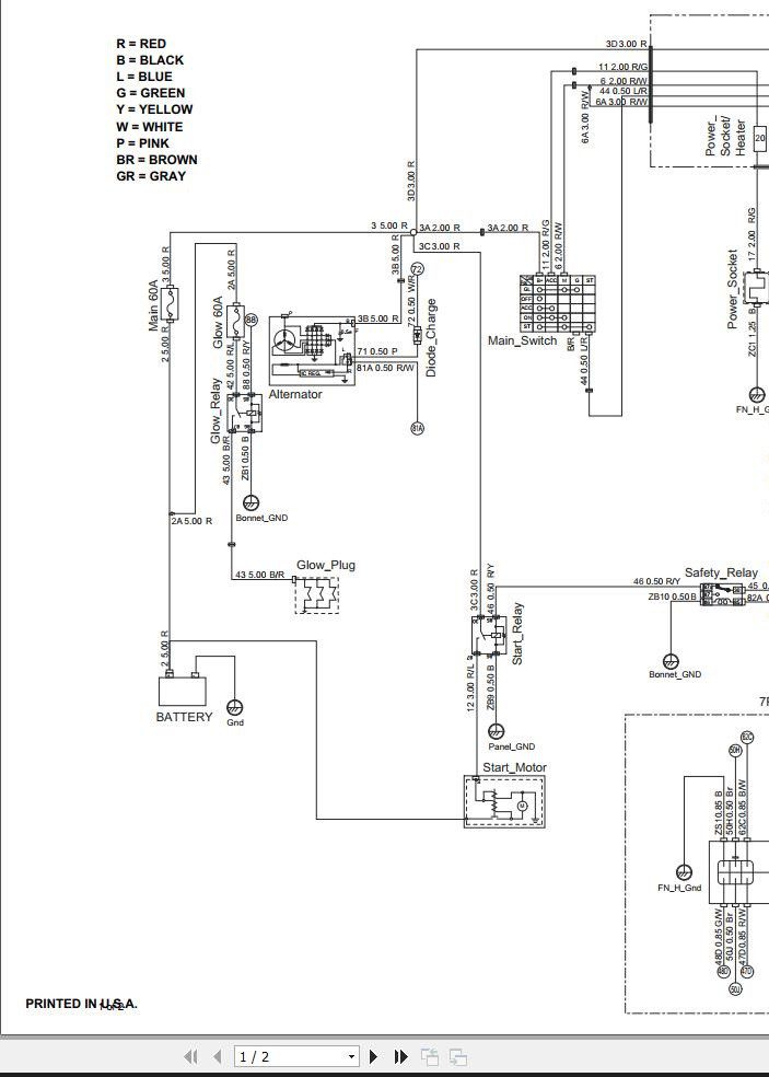 Bobcat Compact Tractor CT4045 CT4055 Electric and Hydraulic Schematic 1