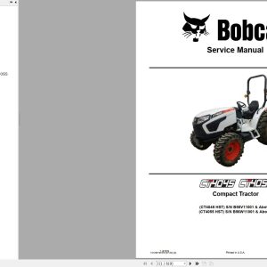 Bobcat Compact Tractor CT4045 CT4055 Service Manual 7412981 2020