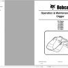 Bobcat Digger 12S 12 16 25 30 36 Operation and Maintenance Manual 6900948 09.2020