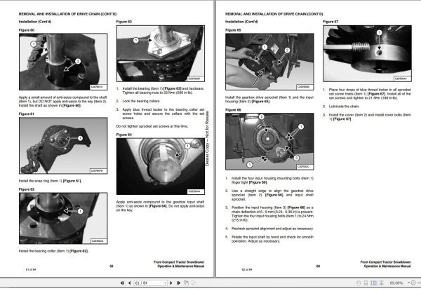 Bobcat Front Compact Tractor Snowblower FSB49 FSB62 Operation and Maintenance Manual 7420120 10.2020 1