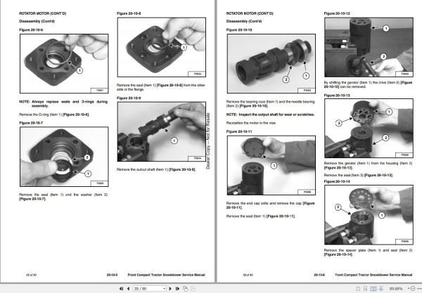 Bobcat Front Compact Tractor Snowblower FSB49 FSB62 Service Manual 7420121 10.2020 1