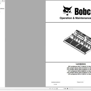 Bobcat Landplane 48 72 78 Operation and Maintenance Manual 6901095 08.2020