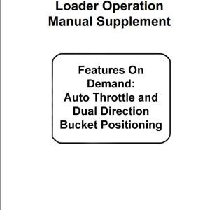 Bobcat Loader Supplement Operation Manual 7426348 enUS 08.2020