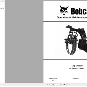 Bobcat Log Grapple Operation and Maintenance Manual 7429550 01.2021