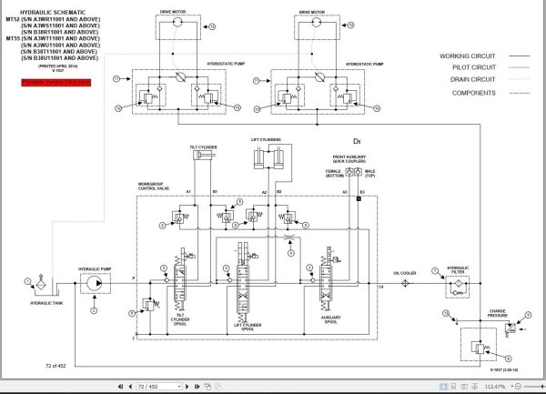 Bobcat Mini Track Loader MT52 MT55 Service Manual 6986859 2020 1